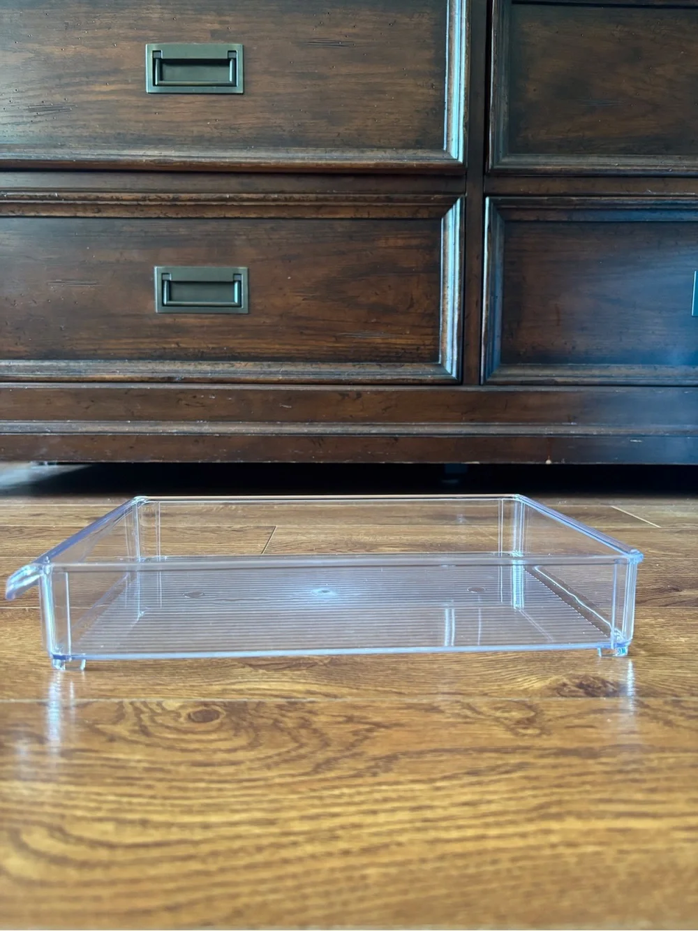 Clear Plastic food storage tray